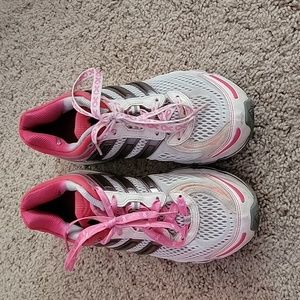 Adidas Supernova, 6, white and pink, replacement breast cancer awareness laces